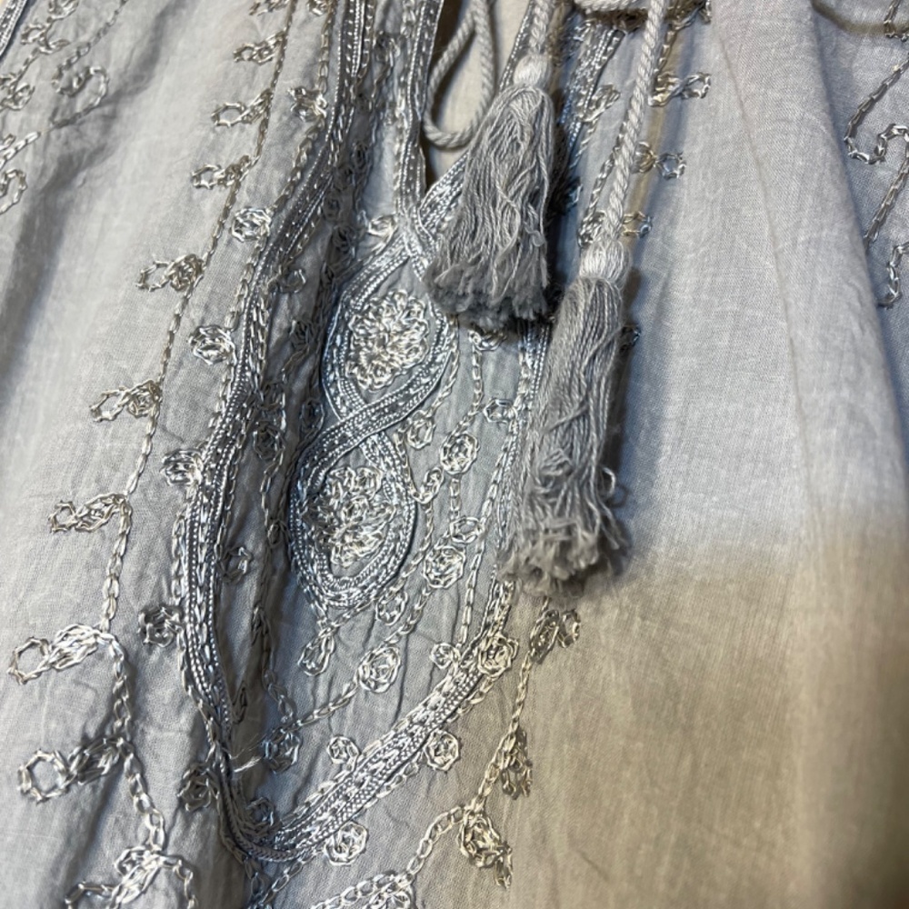 Cotton Blouse Embroidered Sleeveless - Picture 6 of 10